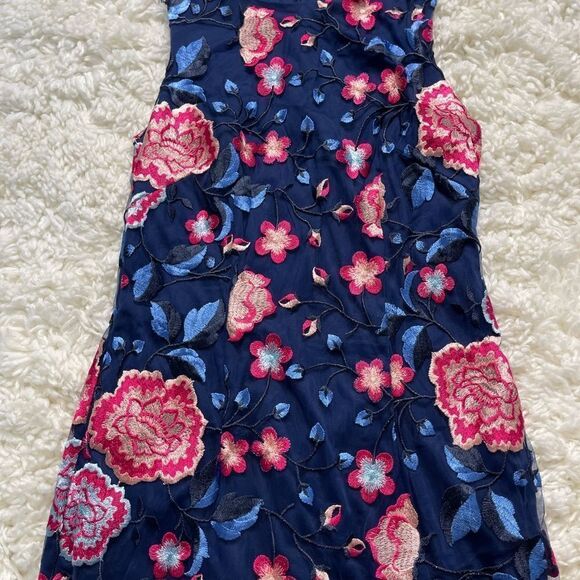 Aidan by Aidan Mattox Sleeveless Embroidered Floral Sheath Dress - Picture 5 of 7